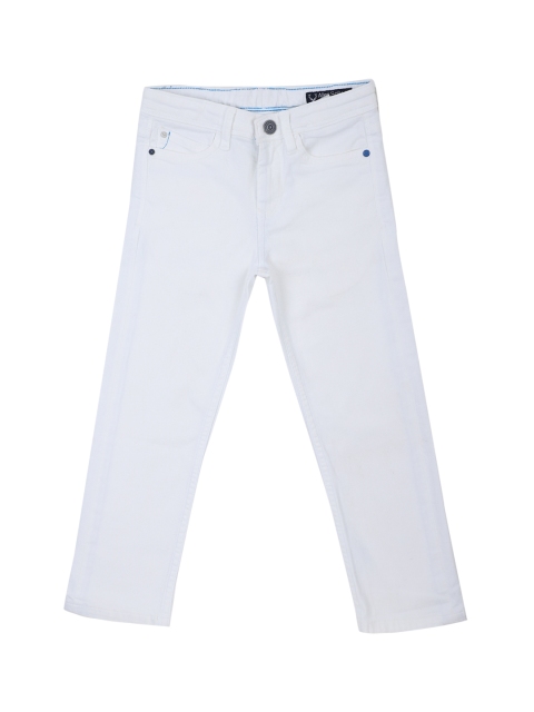 

Allen Solly Junior Boys White Regular Fit Mid-Rise Clean Look Stretchable Jeans