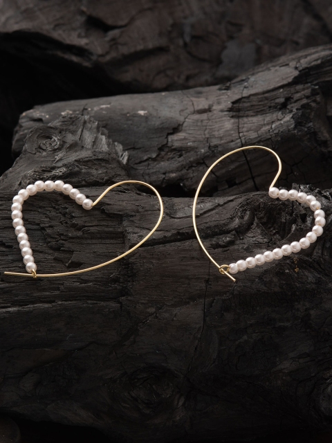 

E2O Gold-Plated Heart Shaped Hoop Earrings