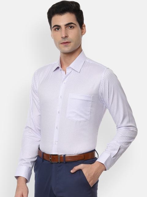 

Van Heusen Men Purple Slim Fit Checked Formal Shirt
