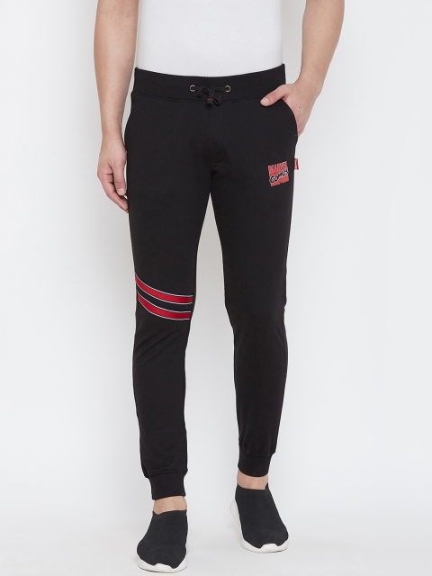 

Marvel by Wear Your Mind Men Black Solid Slim-Fit Joggers