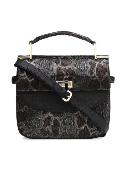 

Da Milano Bronze-Toned & Gold-Toned Printed Satchel Bag