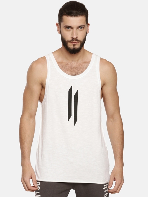 

ATTIITUDE Men White Printed Scoop Neck T-shirt