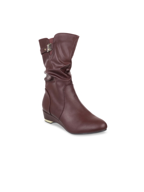 

Metro Women Maroon Solid Heeled Boots