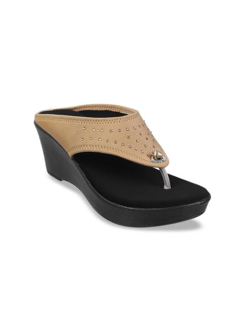 

Metro Women Beige Embellished Wedges