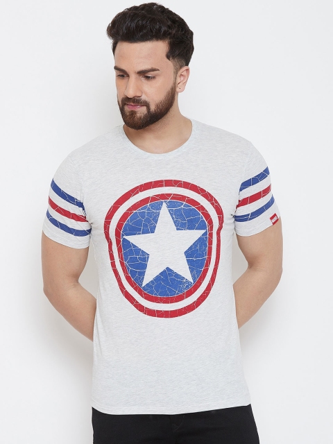 

Marvel by Wear Your Mind Men White Printed Round Neck T-shirt