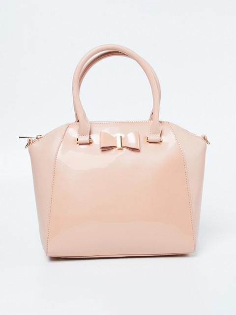 

CODE by Lifestyle Peach-Coloured Solid Handheld Bag