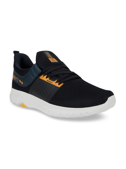 

Campus Men Navy Blue & Mustard Yellow T-Cross Walking Shoes
