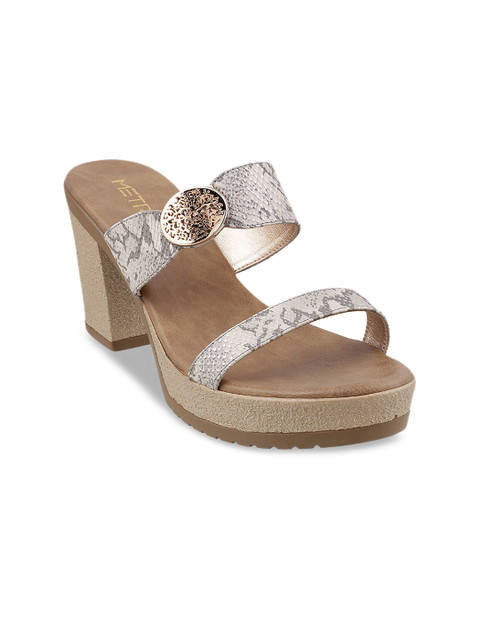 

Metro Women Grey Printed Heels