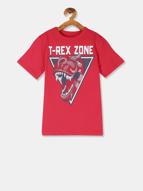 

The Childrens Place Boys Red Printed Round Neck T-shirt