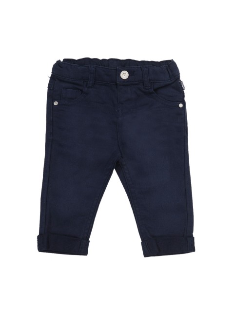 

Chicco Boys Blue Regular Fit Solid Regular Trousers