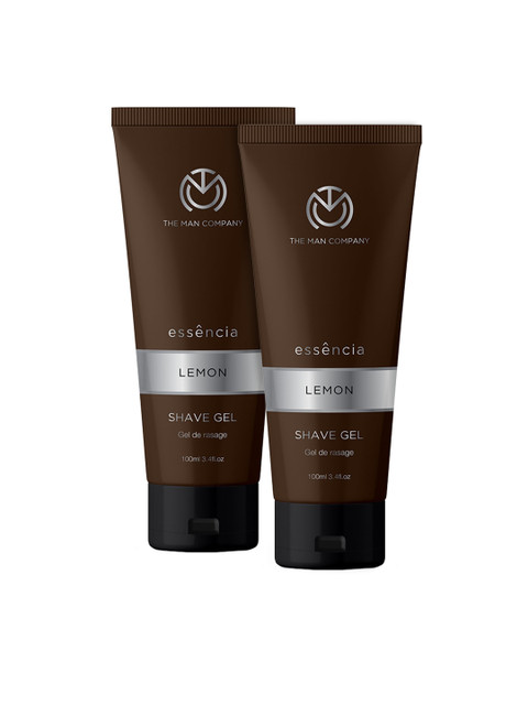 

THE MAN COMPANY Set Of 2 Essencia Lemon Shaving Gel 100 ml each, Brown