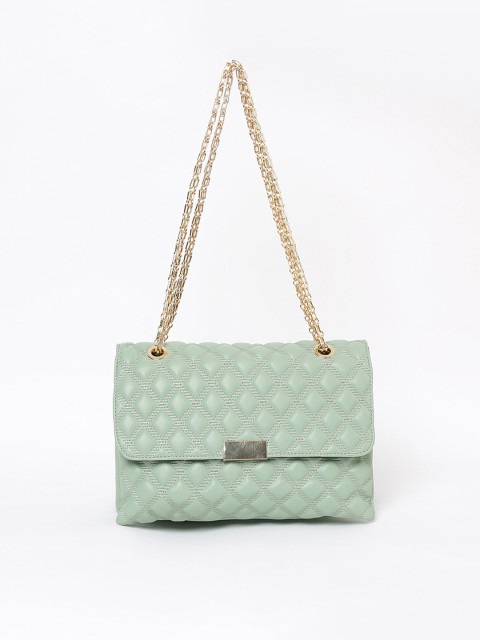 

CODE by Lifestyle Green Textured Handheld Bag