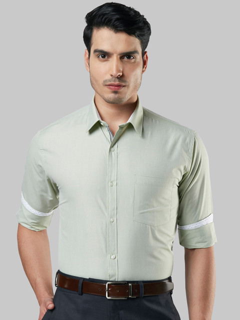 

Next Look Men Green Slim Fit Solid Formal Shirt