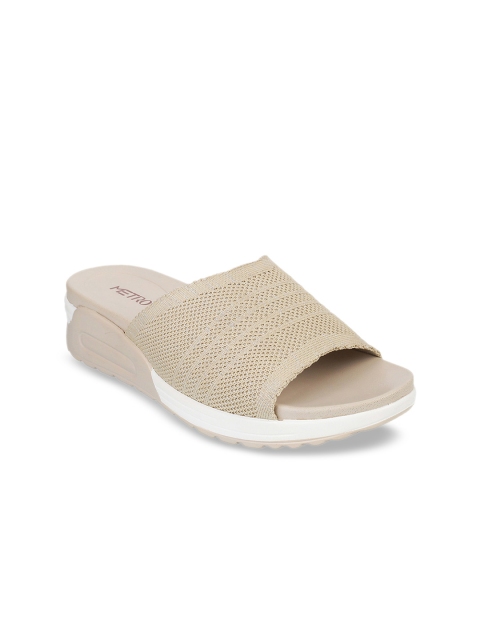 

Metro Women Beige Woven Design Heels