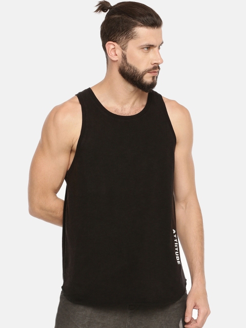

ATTIITUDE Men Black Printed Scoop Neck T-shirt