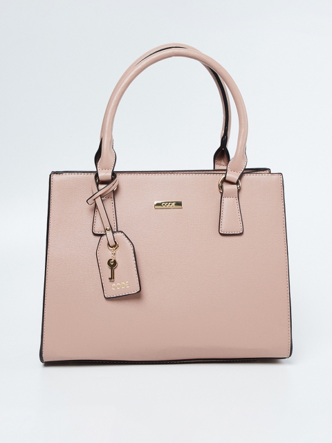 

CODE by Lifestyle Nude-Coloured Solid Handheld Bag