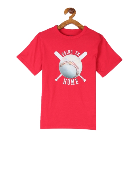 

The Childrens Place Boys Red Printed Round Neck T-shirt