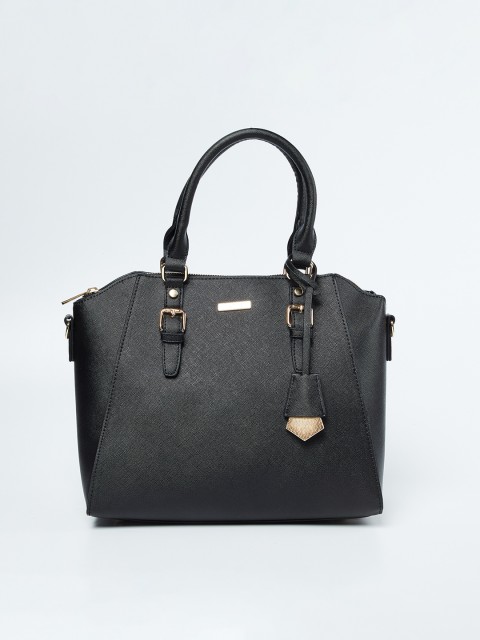 

CODE by Lifestyle Black Textured Handheld Bag