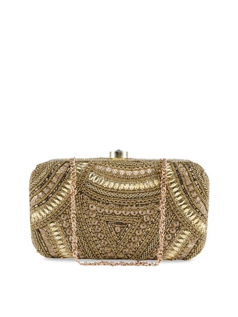 

Tarini Nirula Gold-Toned Embellished Box Clutch
