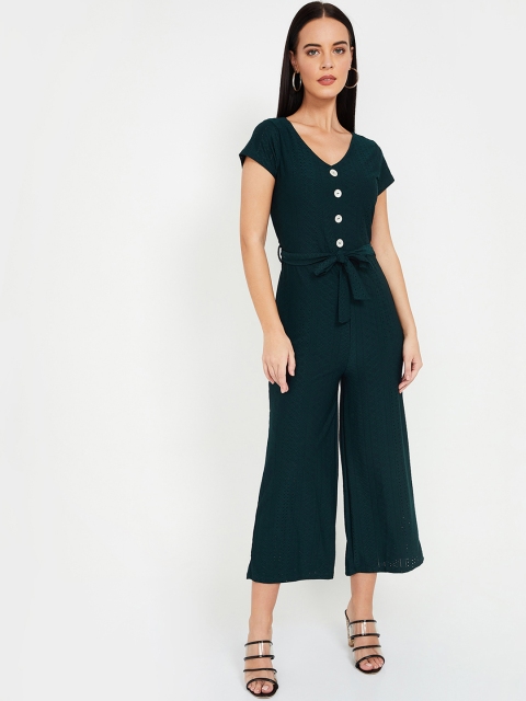 

CODE by Lifestyle Women Green Solid Basic Jumpsuit