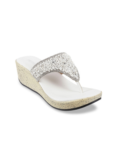 

Metro Women White Embellished Heels