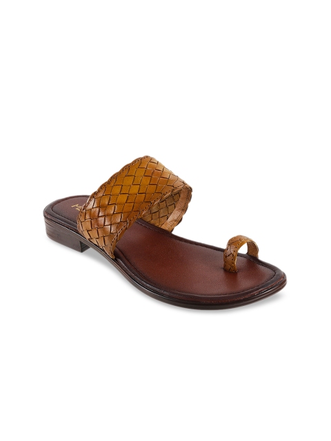 

Metro Women Mustard & Brown Woven Design Heels