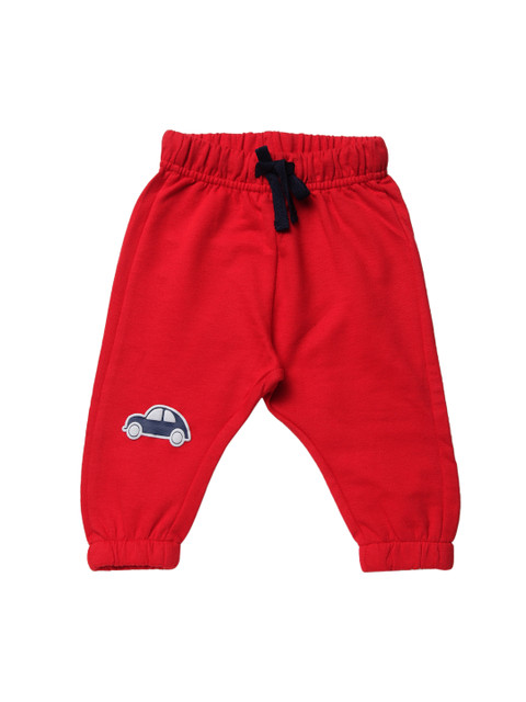 

Chicco Boys Red Regular Fit Solid Joggers