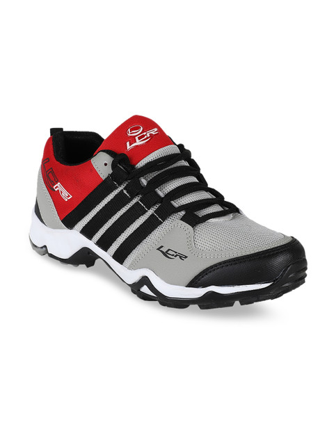 

Lancer Men Grey & Red Striped Sneakers