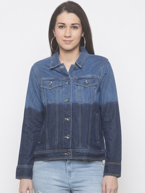 

Globus Women Blue Colourblocked Denim Jacket