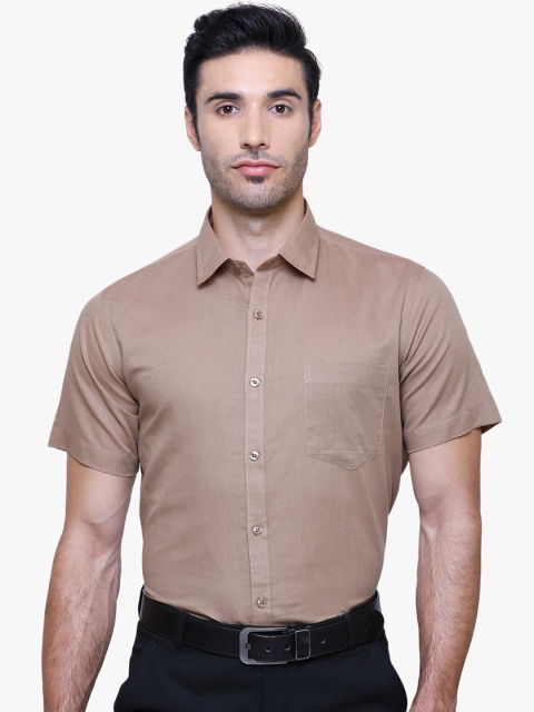 

Southbay Men Beige Smart Tailored Fit Solid Formal Shirt