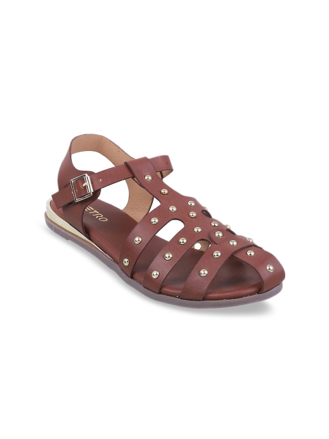 

Metro Women Brown Solid Gladiators