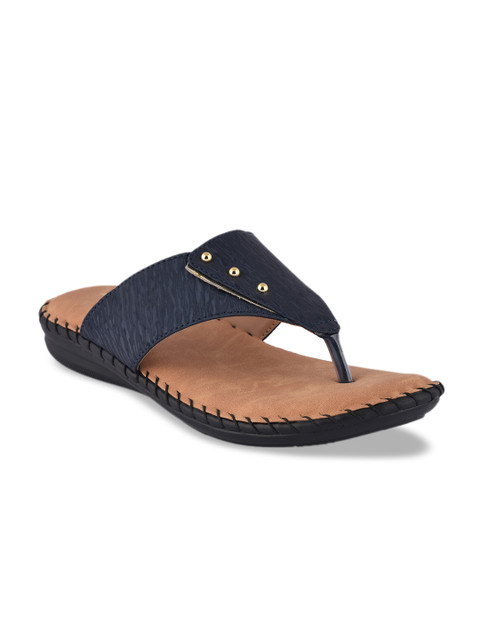

ZAPATOZ Women Blue Woven Design Open Toe Flats