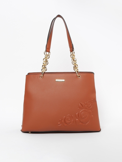 CODE by Lifestyle Tan Brown Solid Handheld Bag