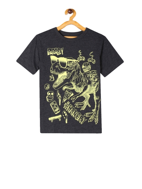 

The Childrens Place Boys Black Printed Round Neck T-shirt