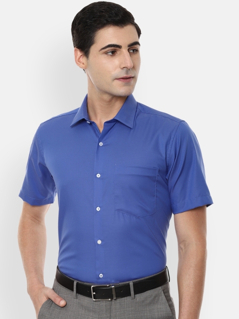 

Van Heusen Men Blue Regular Fit Solid Formal Shirt