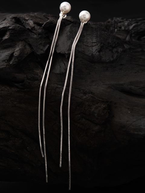 

E2O Silver-Plated Contemporary Drop Earrings