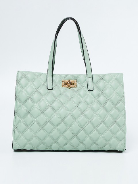

CODE by Lifestyle Green Textured Handheld Bag
