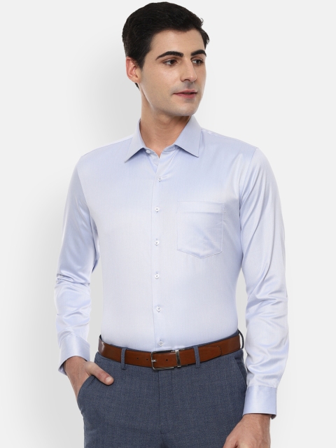 

Van Heusen Men Blue Slim Fit Self Design Party Shirt