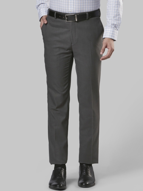 

Raymond Men Grey Slim Fit Solid Formal Trousers