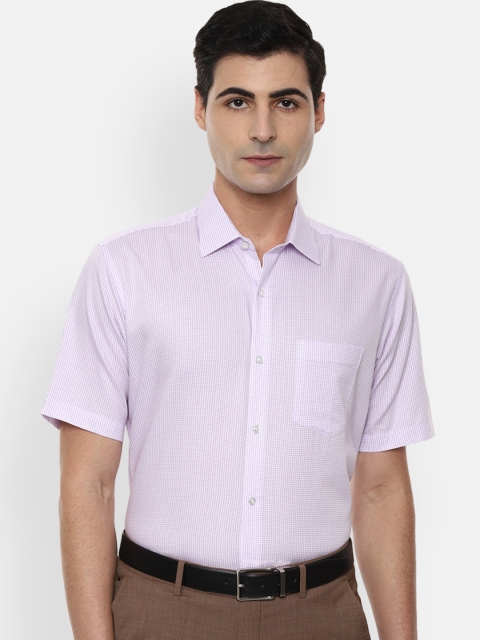 

Van Heusen Men Purple Regular Fit Checked Formal Shirt