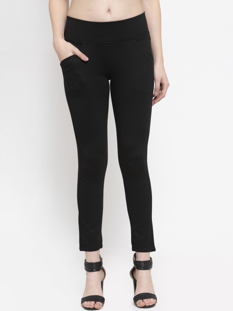 

Westwood Women Black Solid Slim-Fit Treggings
