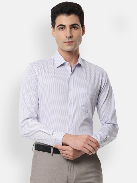 

Van Heusen Men Blue & White Slim Fit Striped Formal Shirt