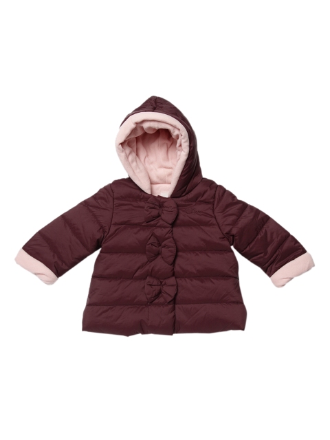 

Chicco Girls Maroon Solid Water Resistant Puffer Jacket