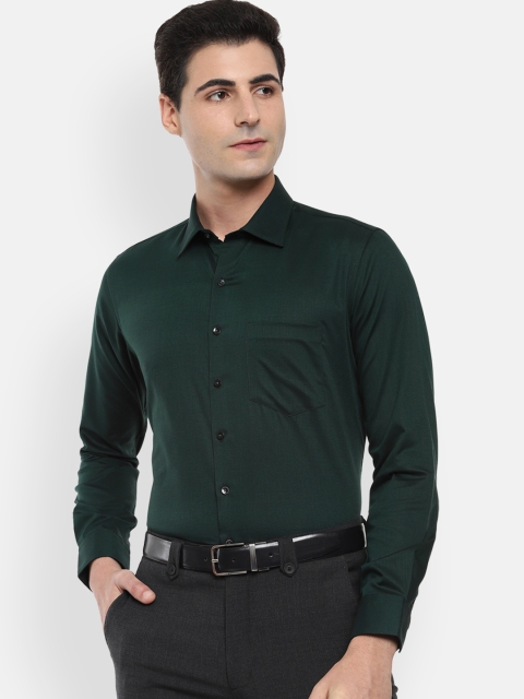 

Van Heusen Men Green Slim Fit Solid Formal Shirt