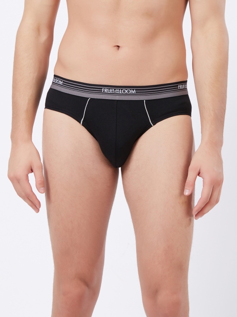 

Fruit Of The Loom Men Black Solid Hip Briefs MHB05-A1S1