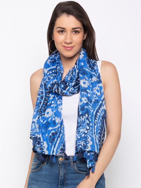 

Vozaf Women Blue & White Printed Stole