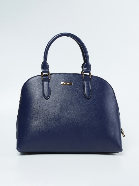 

CODE by Lifestyle Navy Blue Textured Handheld Bag