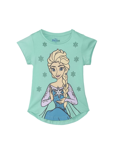 

Kids Ville Frozen featured Green Tshirt for Girls
