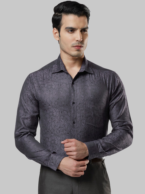 

Next Look Men Purple Slim Fit Printed Formal Shirt