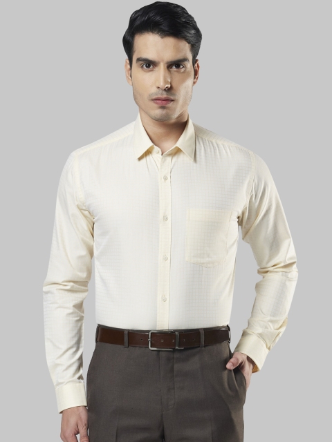

Next Look Men Yellow Regular Fit Checked Formal Shirt